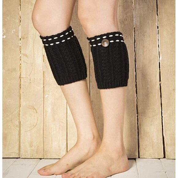 KNEE High Socks Covers Warm Cuffs Stockings Boots Dress Casual Winter Fall NWT - Picture 4 of 6